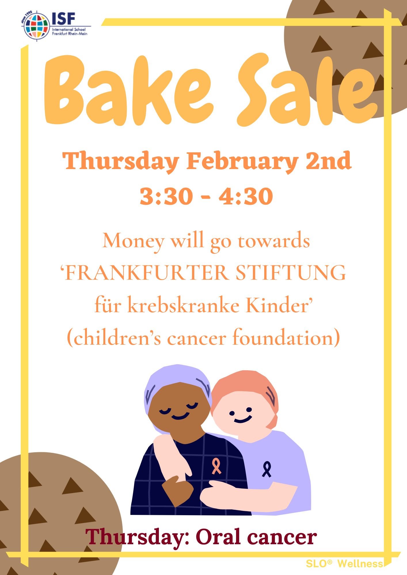 Cancer week bake sale poster