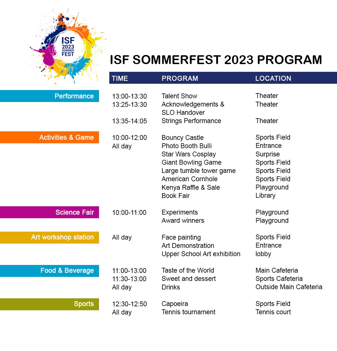 ISF sommerfest program 2023 05.12