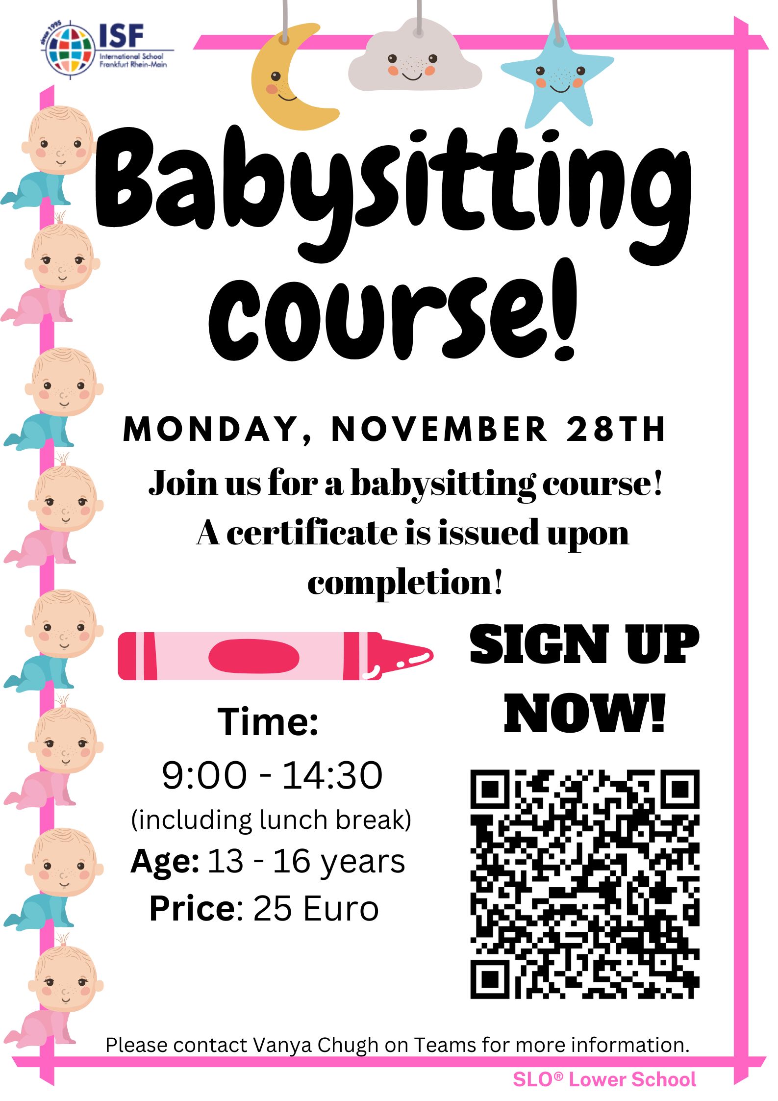 Babysitting course