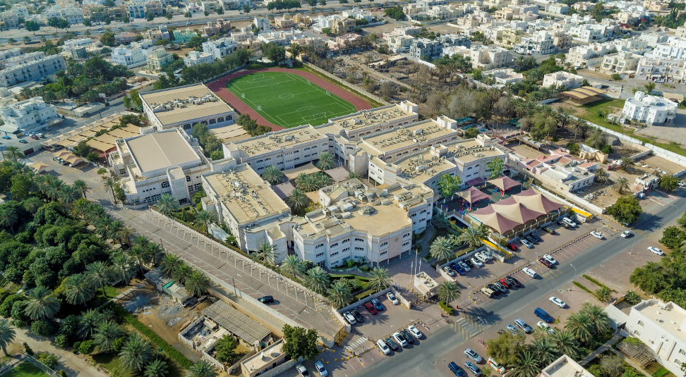 Aerial view of ISC Muscat campus