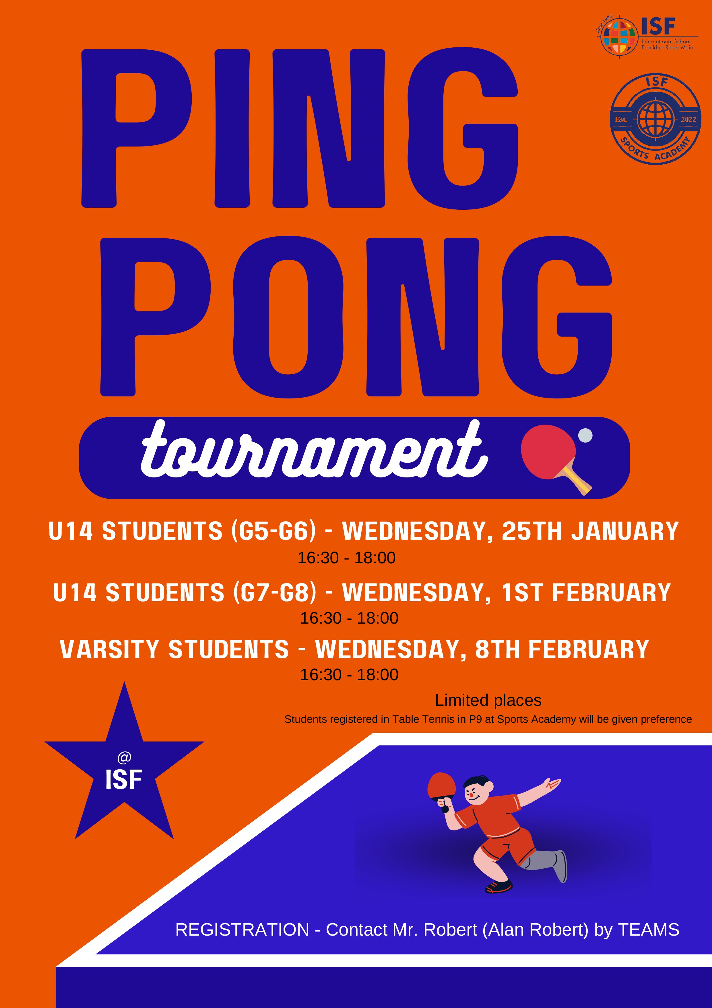 Table Tennis Tournament Flyer